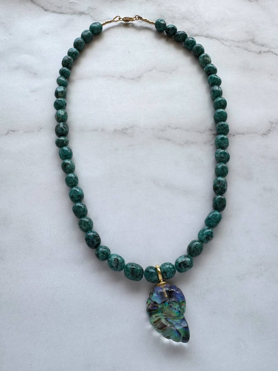 Lila Ammonite Necklace