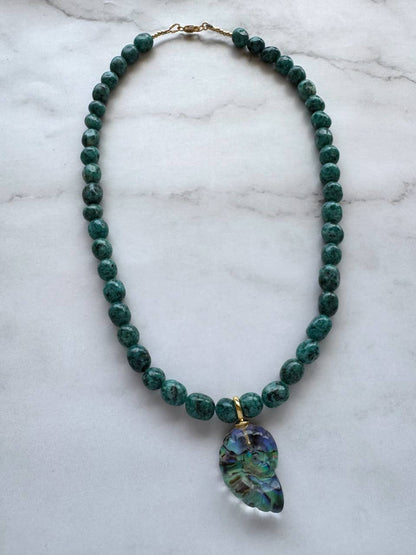 Lila Ammonite Necklace
