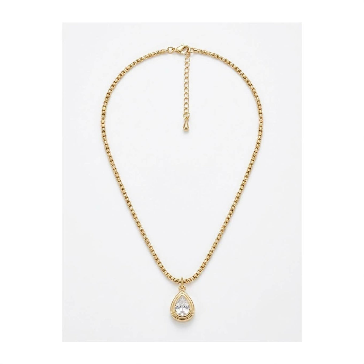 Sloan Pear Bezel Necklace
