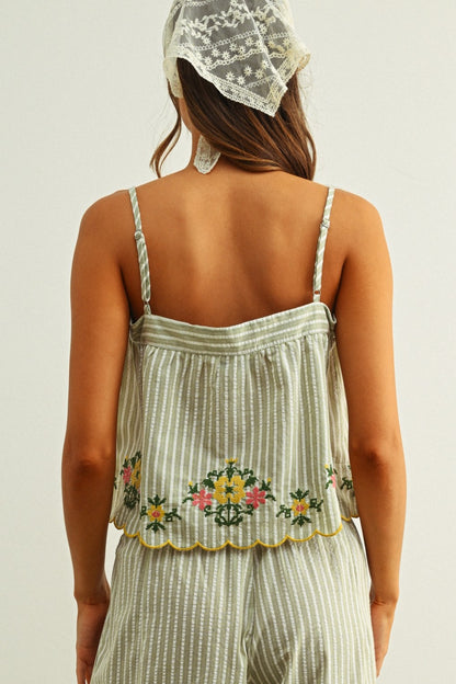 Embroidered Garden Top