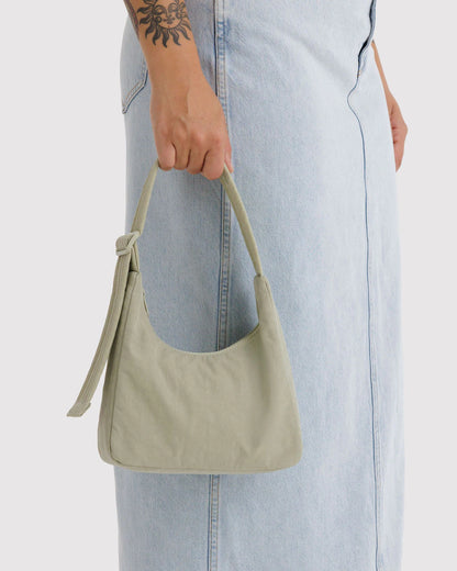 Mini Nylon Shoulder Bag | Celadon