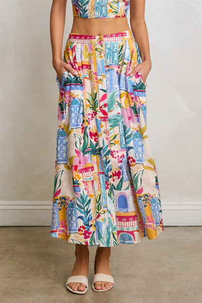 Mykonos Market Midi Skirt