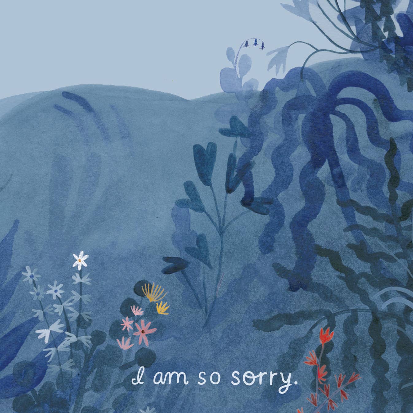 I Am So Sorry Blue Greeting Card