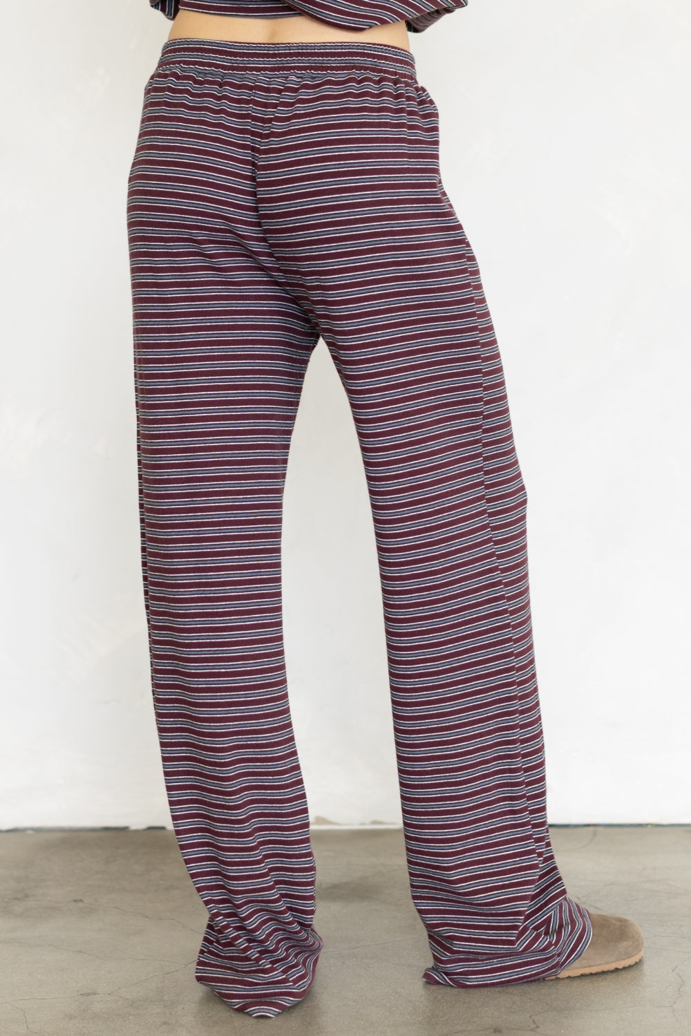 Multi Stripe Lounge Pants | Wine