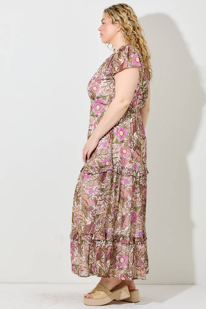 Sally Light Floral Maxi Dress | Extended