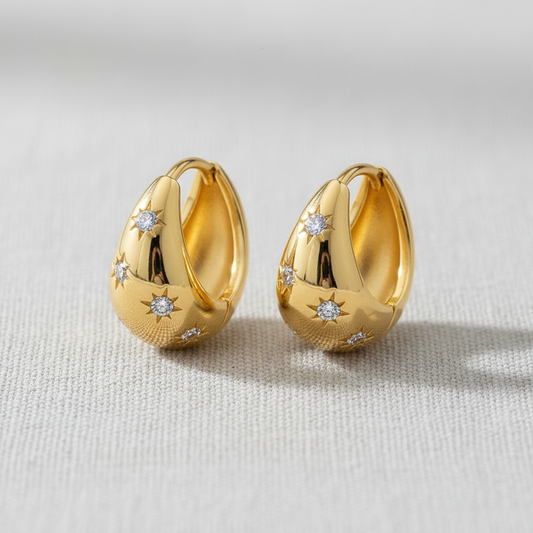 Starburst Hoop Earrings