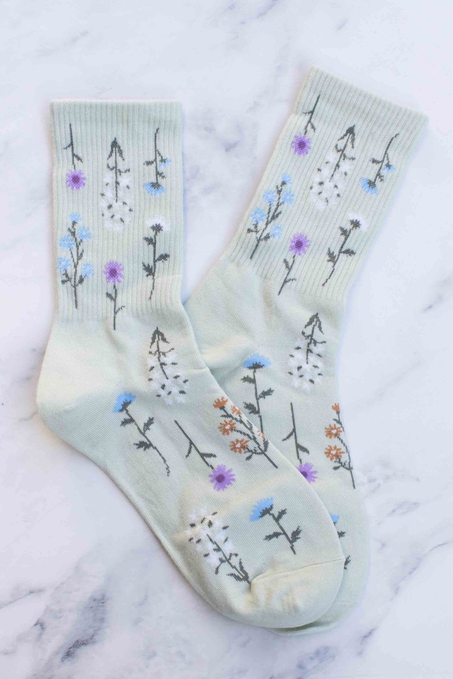 Fresh Cuts Crew Socks | Sage