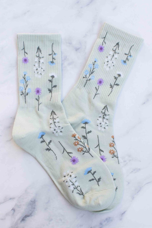 Botanical Garden Socks | Sage
