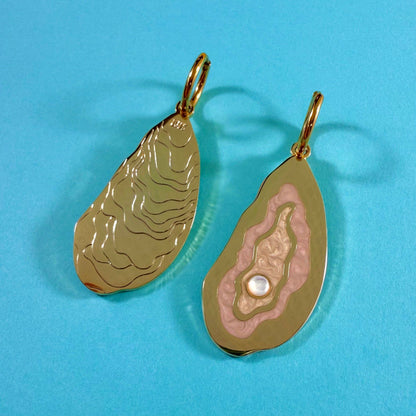 Oyster Hoop Earrings