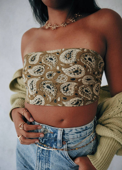 Kalamkari Cotton Bandana | Emerald Wine
