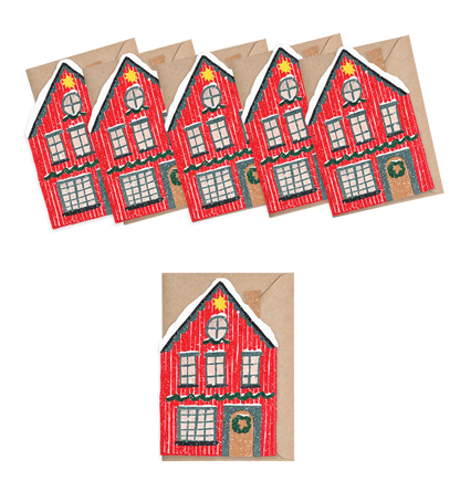 Red Cottage Mini Cards | Box of 6