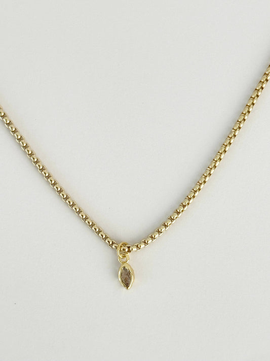 Semplice Necklace | Clear CZ