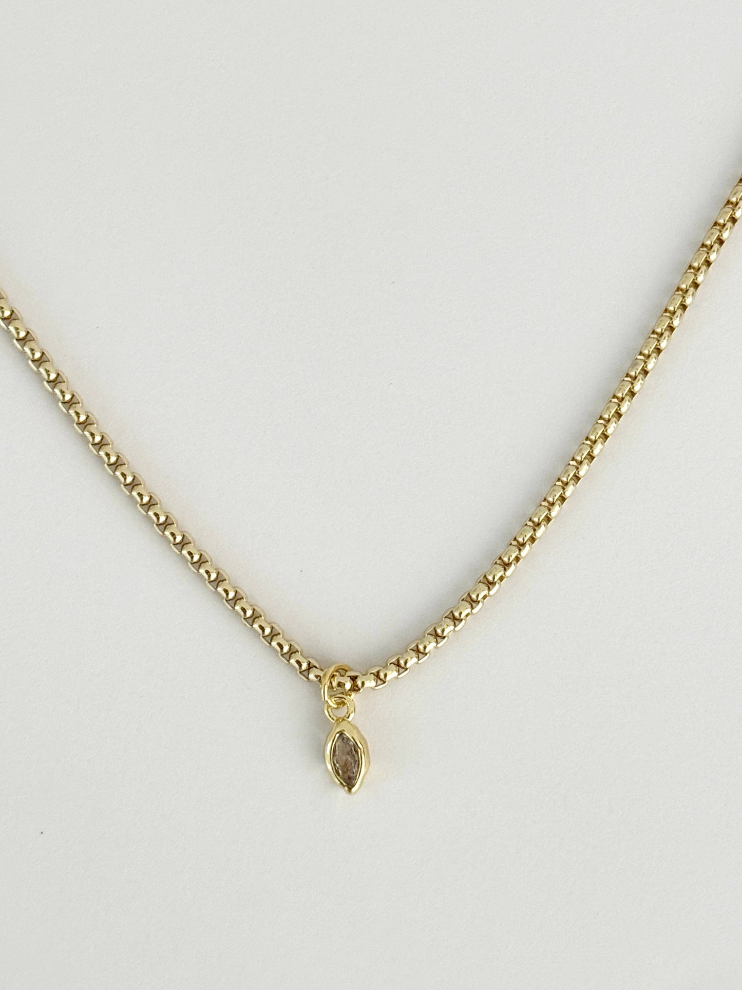 Semplice Necklace | Blue CZ