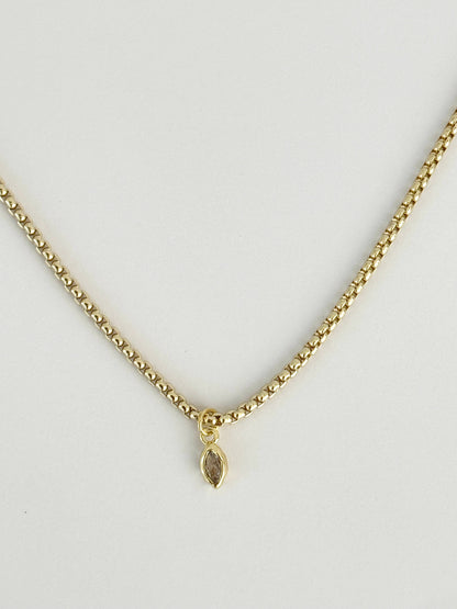 Semplice Necklace | Blue CZ