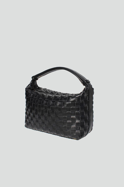 Serenity Woven Shoulder Bag | Black
