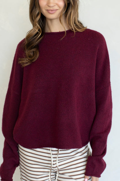 Piper Pullover Sweater | Wine