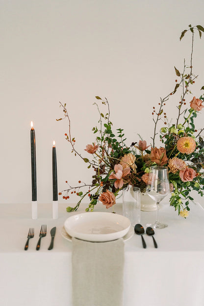 Beeswax Dipped Candles | Charcoal