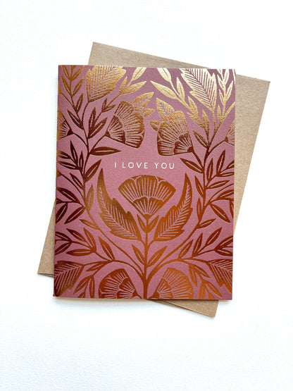 I Love You Foil Card