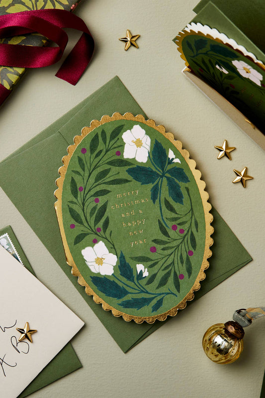 Green Flora 'Merry Christmas' Card