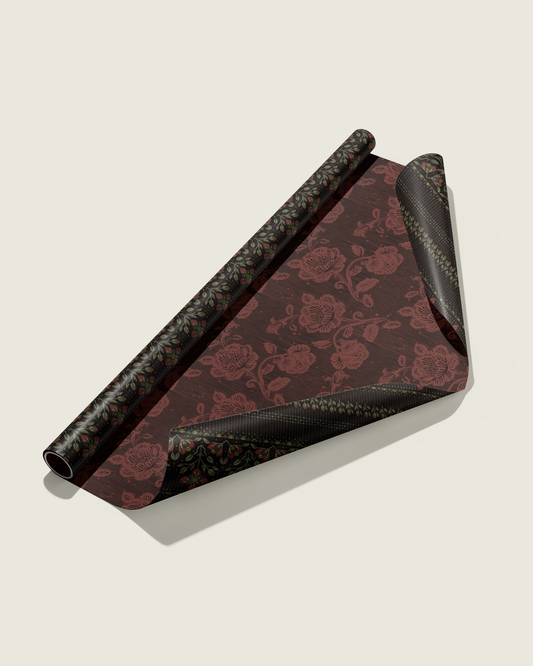 Midnight Blooms Gift Wrap | Roll of 3 Sheets