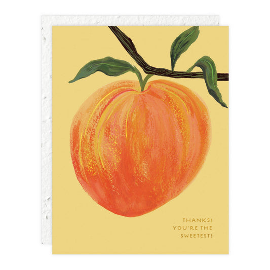Peach Thank You Card