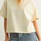 Weekend Boxy Crop Tee | Oatmeal