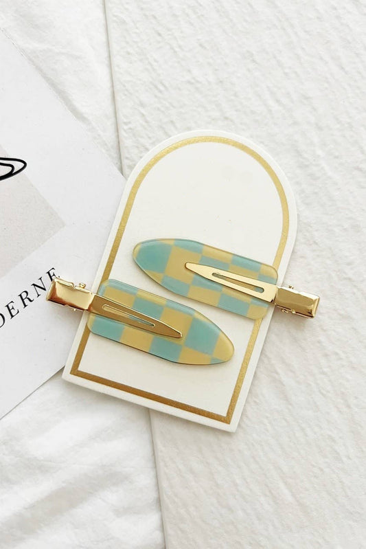 Crease Free Checkered Clips | Butter