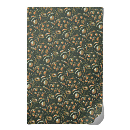 Midnight Flowers Rolled Gift Wrap