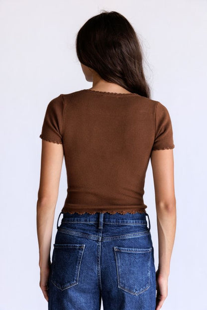 Odessa Short Sleeve Sweater Top