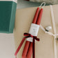 Beeswax Dipped Candles | Berry Red
