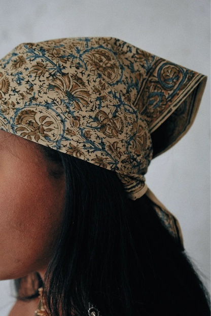 Kalamkari Cotton Bandana | Gardenia