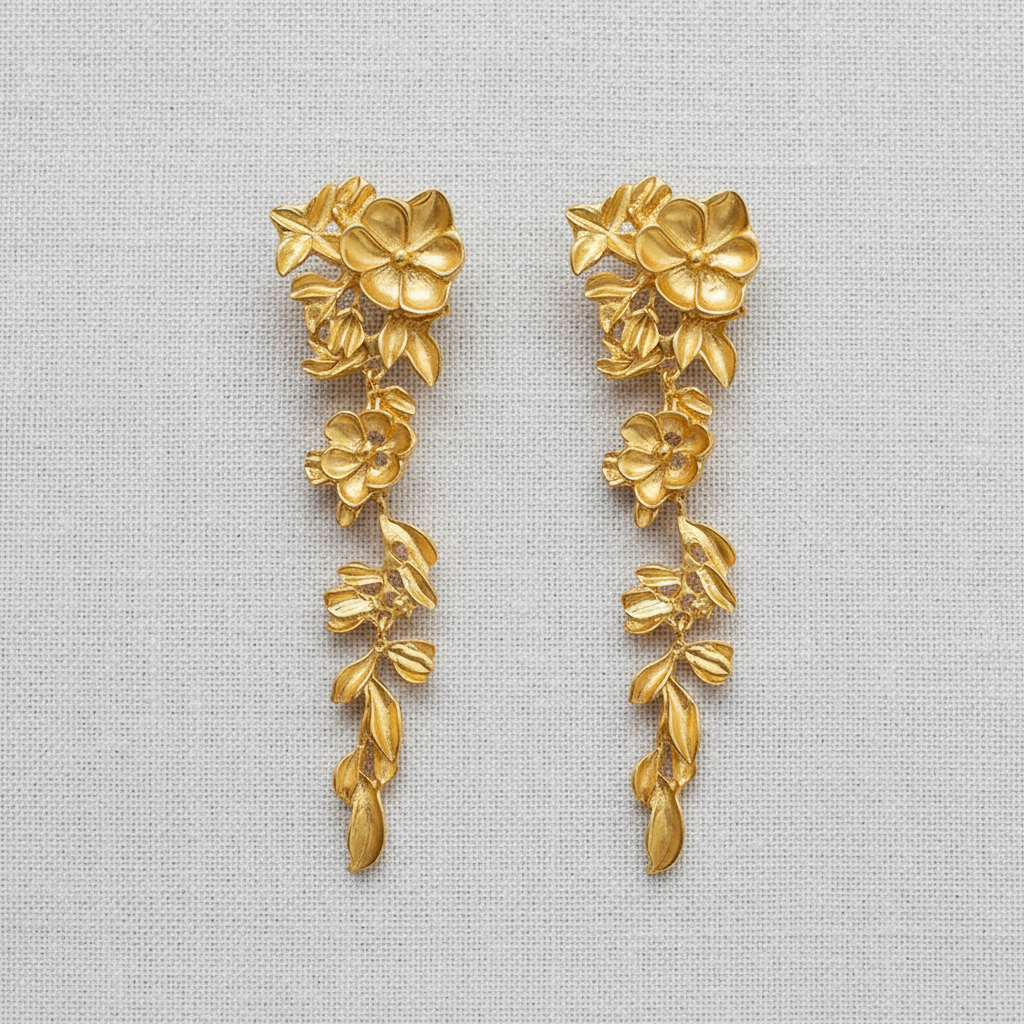Floral Vine Drop Earrings