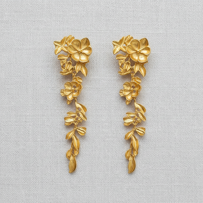 Floral Vine Drop Earrings