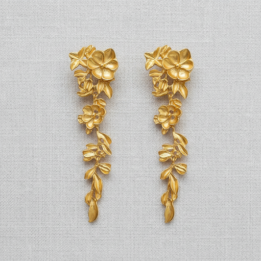 Floral Vine Drop Earrings