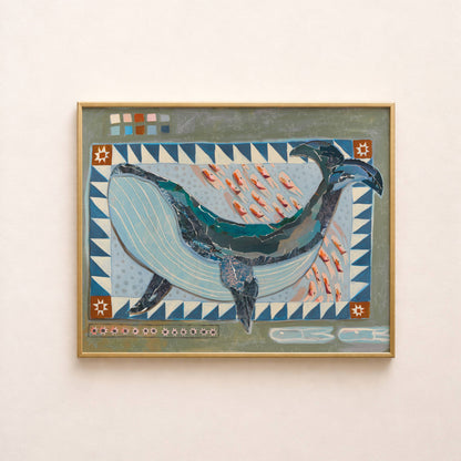 Whale Art Print | 8 x 10