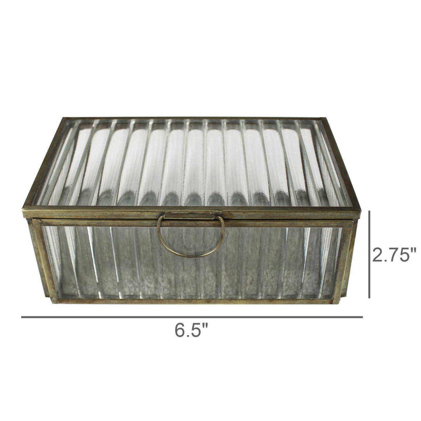 Beacon Ribbed Glass Box