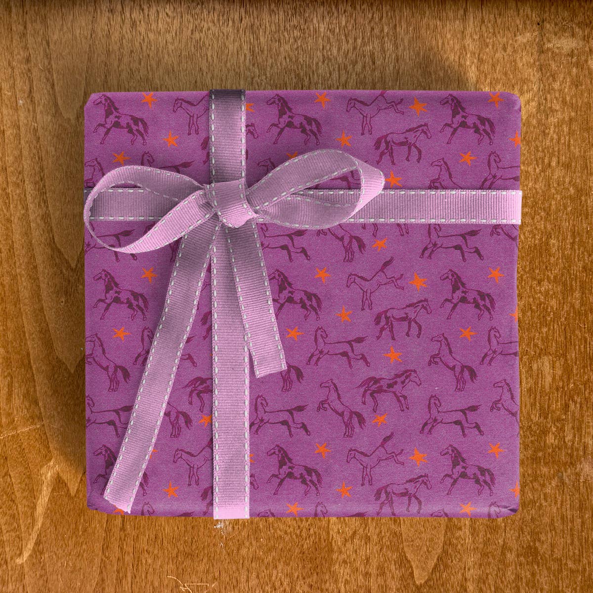 Purple Horses Wrapping Paper | Roll of 3 Sheets