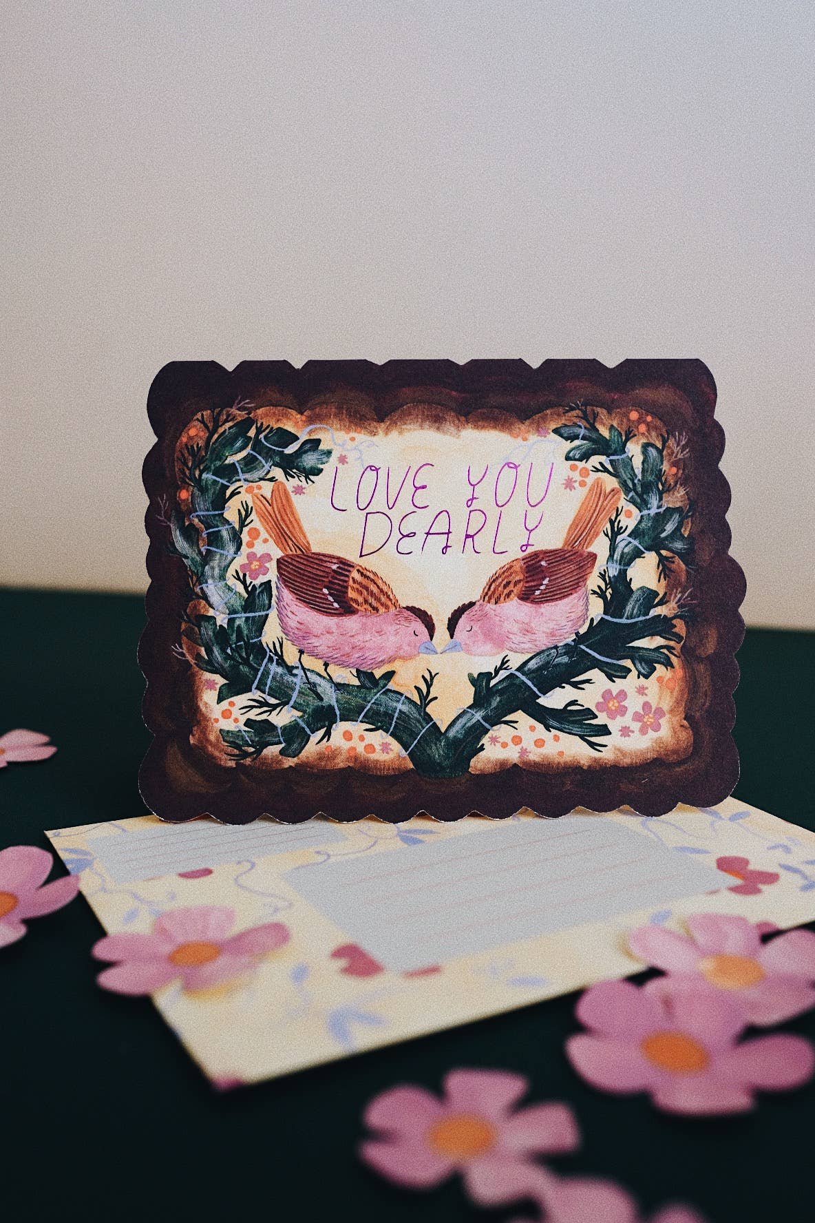 Love You Birds Die Cut Card