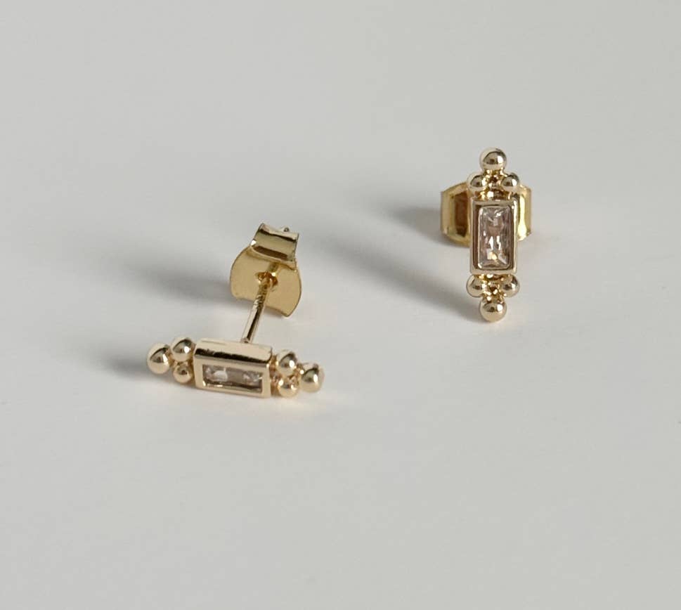 Somewhere Golden Stud Earrings