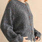 Speckled Balloon Sleeve Cardigan