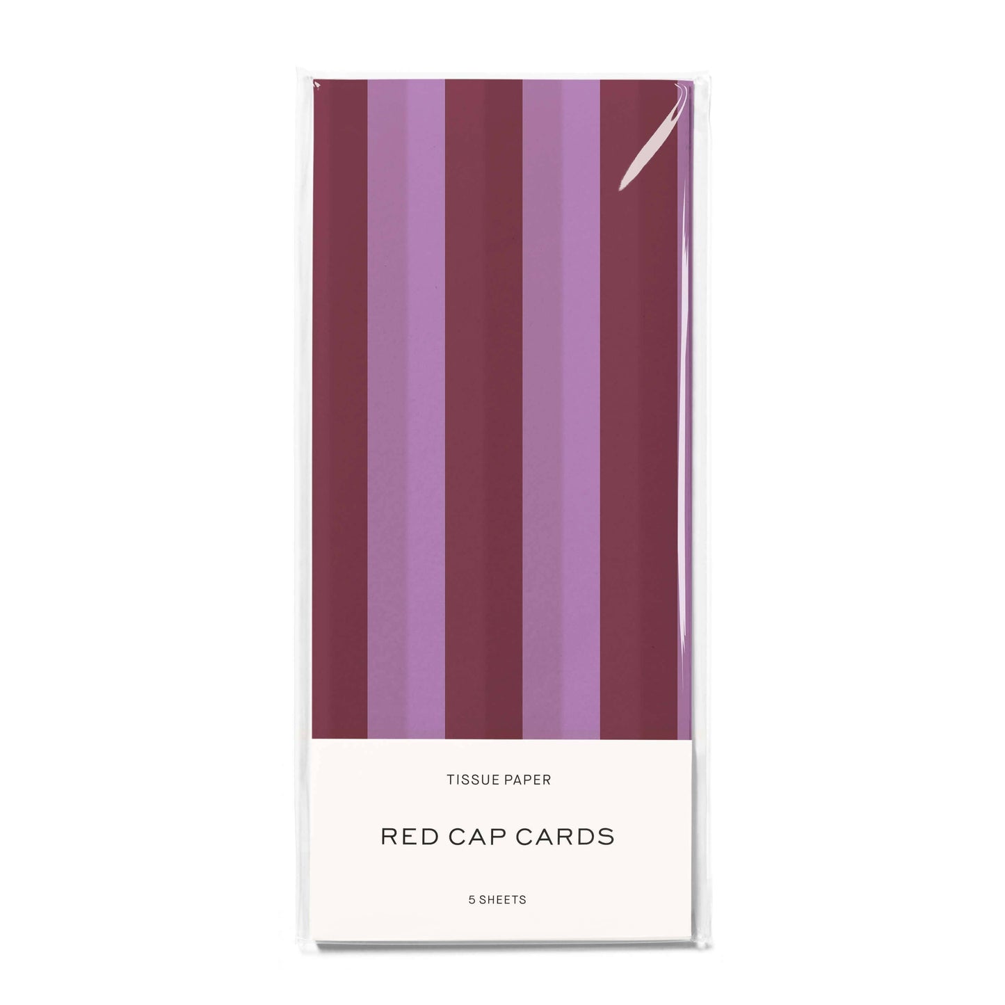 Tissue Paper Pack | Eggplant and Lilac Stripes