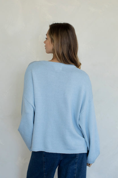 Willow Oversized Cardigan | Sky Blue