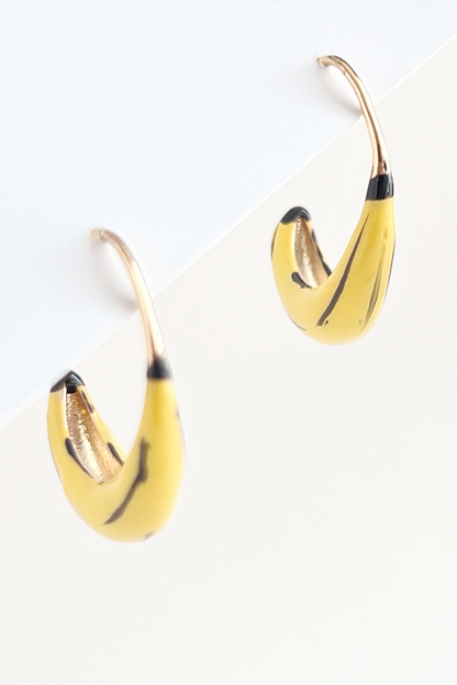 Baby Banana Hoop Earrings