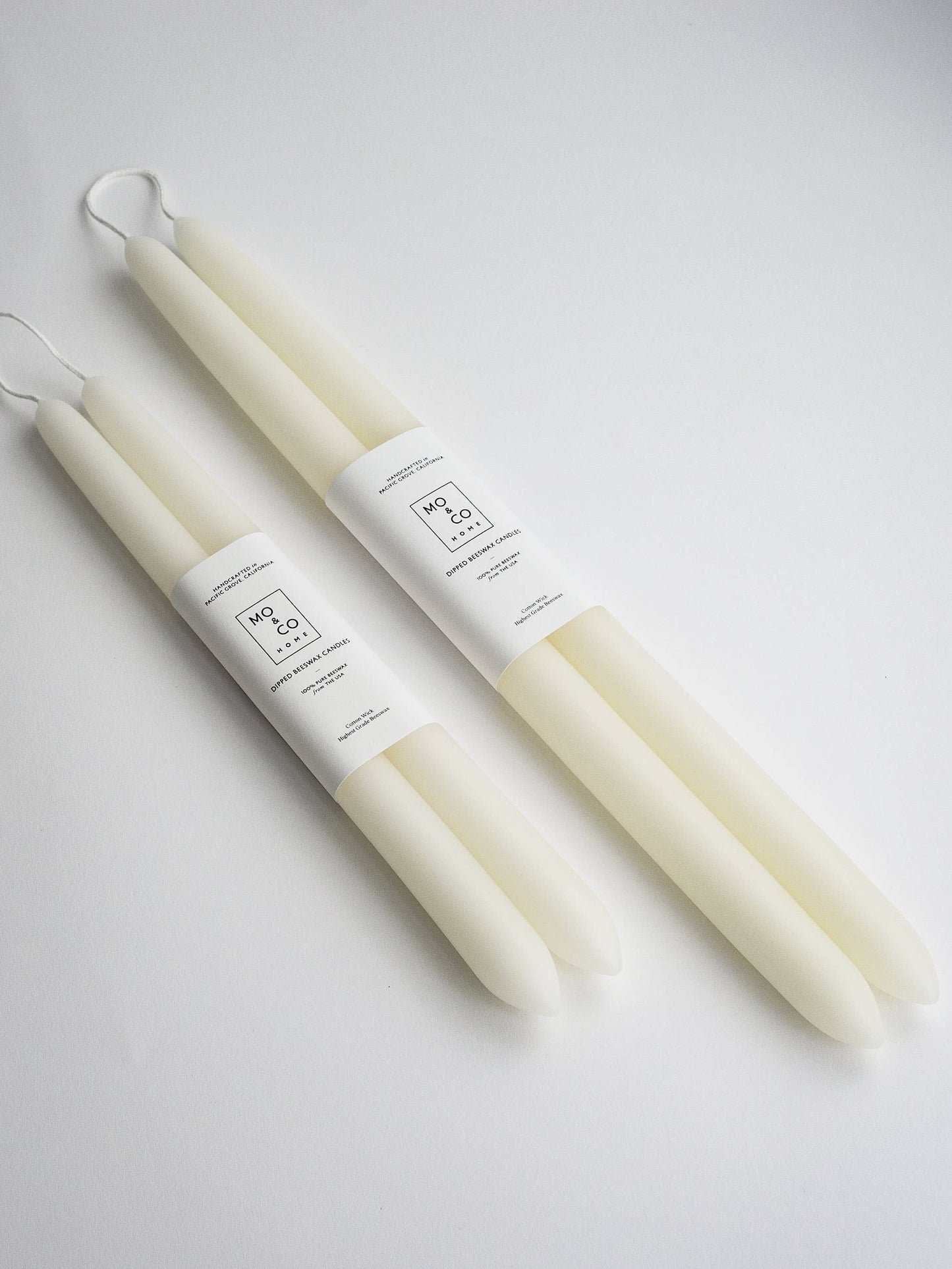 Beeswax Dipped Candles | Natural White