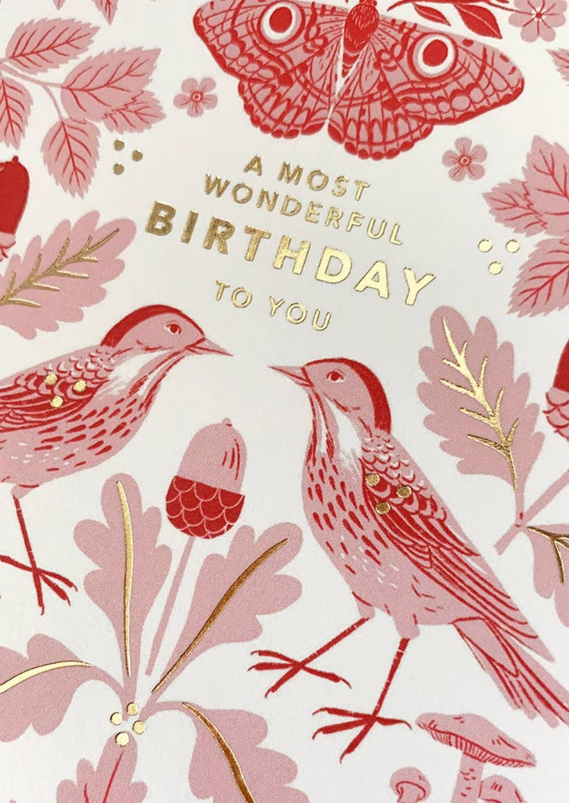Flora & Fauna Birthday Card