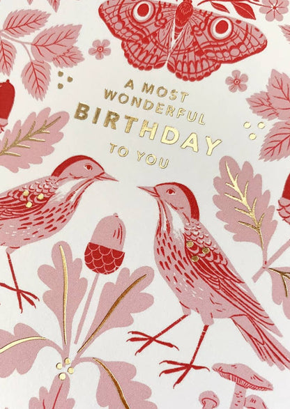 Flora & Fauna Birthday Card
