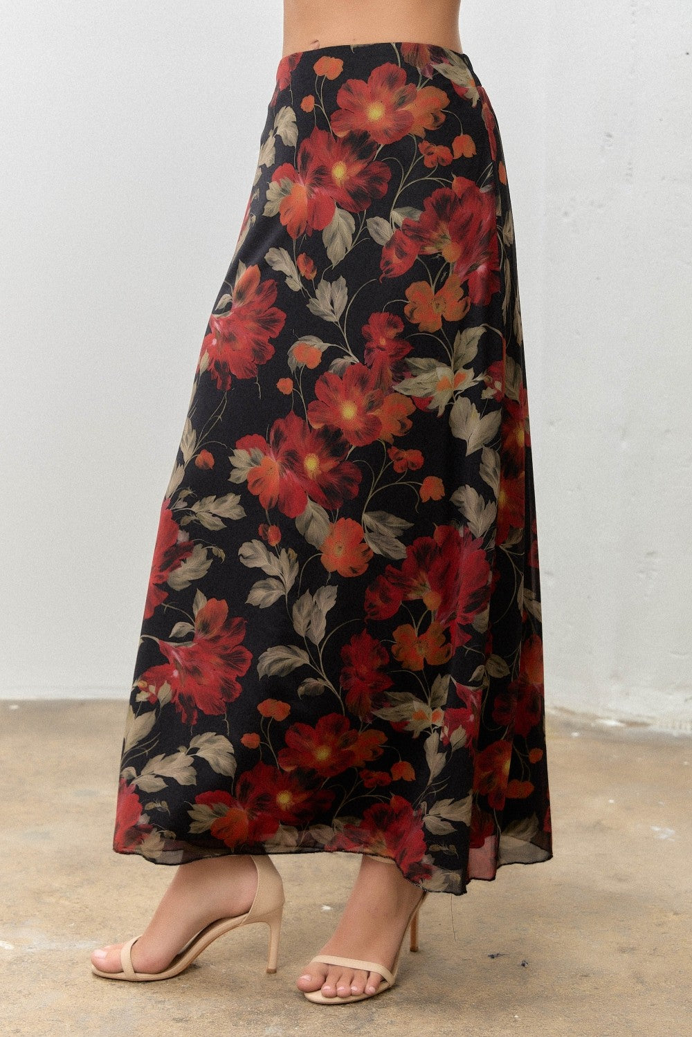 Midnight Blooms Maxi Skirt | Extended
