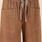 Mineral Wash Wide Leg Pants | Cocoa