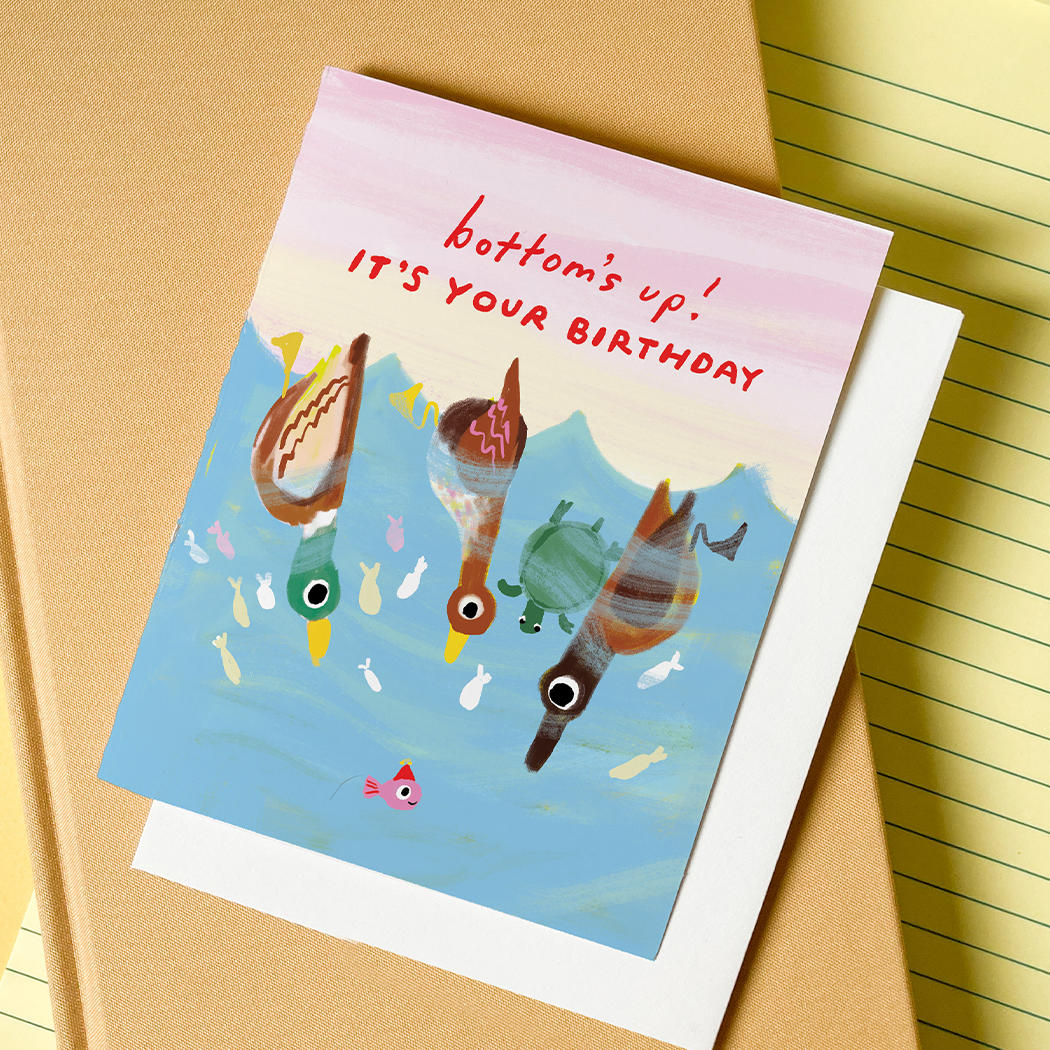 Bottoms Up Birthday Card