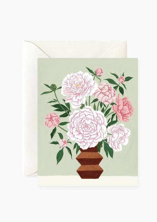 Peony Vase Card